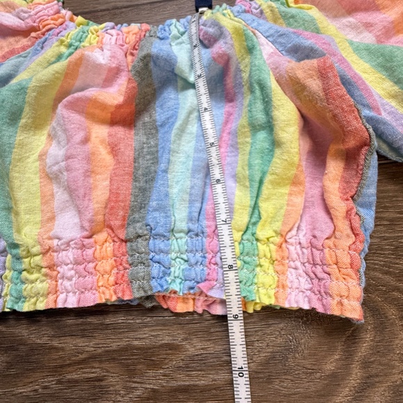 Gap Girls Cotton Puff Sleeve Top, Set of 2, Size Small, Linen, Eyelet, Summer - Picture 7 of 16